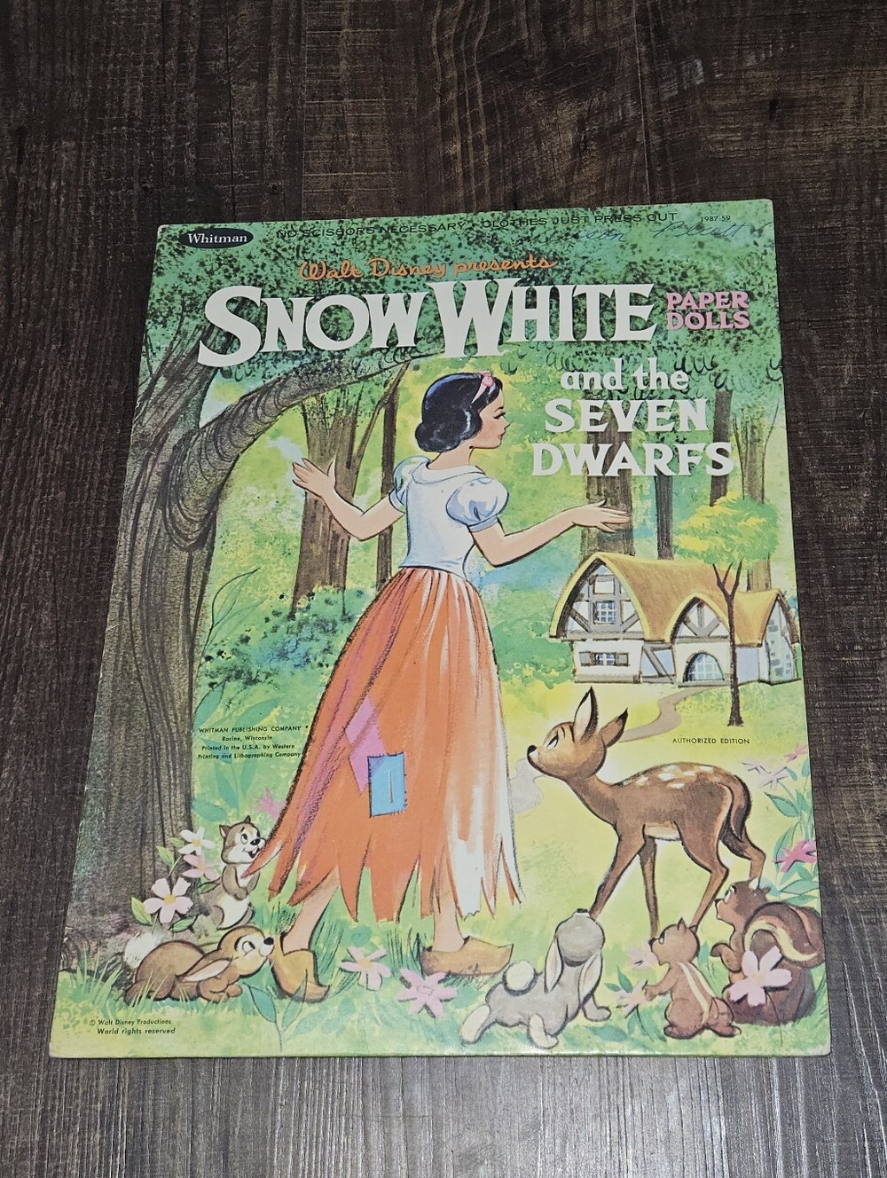 Vintage Snow White And The Seven Dwarves Paper Dolls